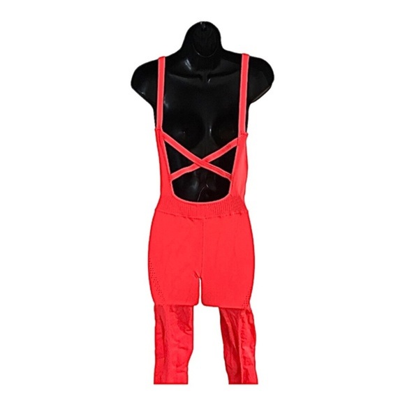 Free People FP movement bright orange Good karma onesie jumpsuit size M/L new - Picture 7 of 12